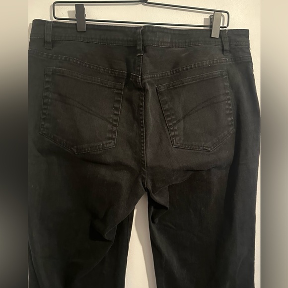 Faded Glory Black Stretch Denim Jeans | Size 14 | Cotton Straight Leg - Picture 12 of 12